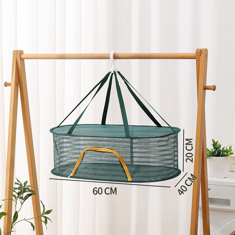 Hanging Network Dry Goods Artifact - Foldable Fly Cage for Balcony Drying