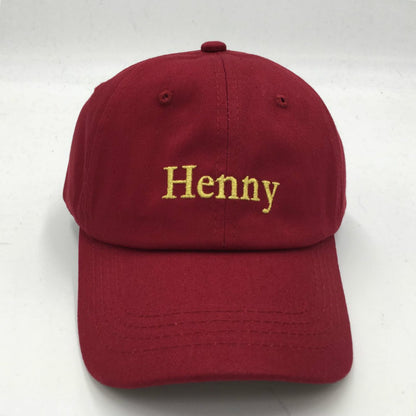 Embroidered Henny Cotton Adjustable Baseball Cap