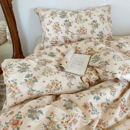 Four Piece Cotton Comfortable Bed Sheet Bedding Set