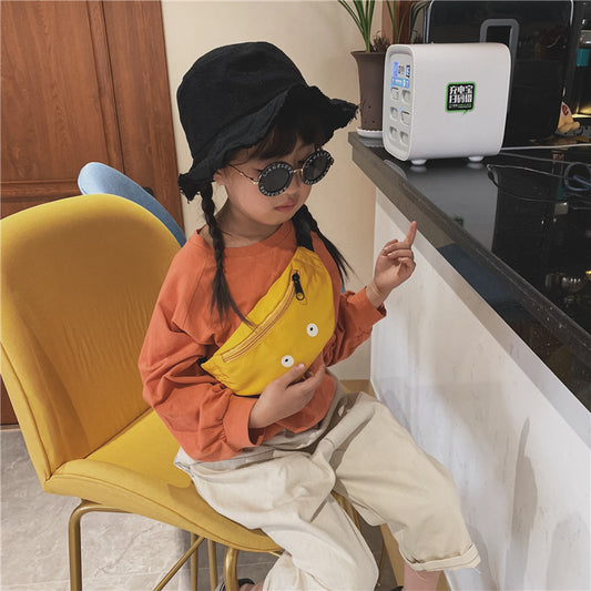 Children's Single-Shoulder Waist Bag - Funny Pattern Casual Backpack