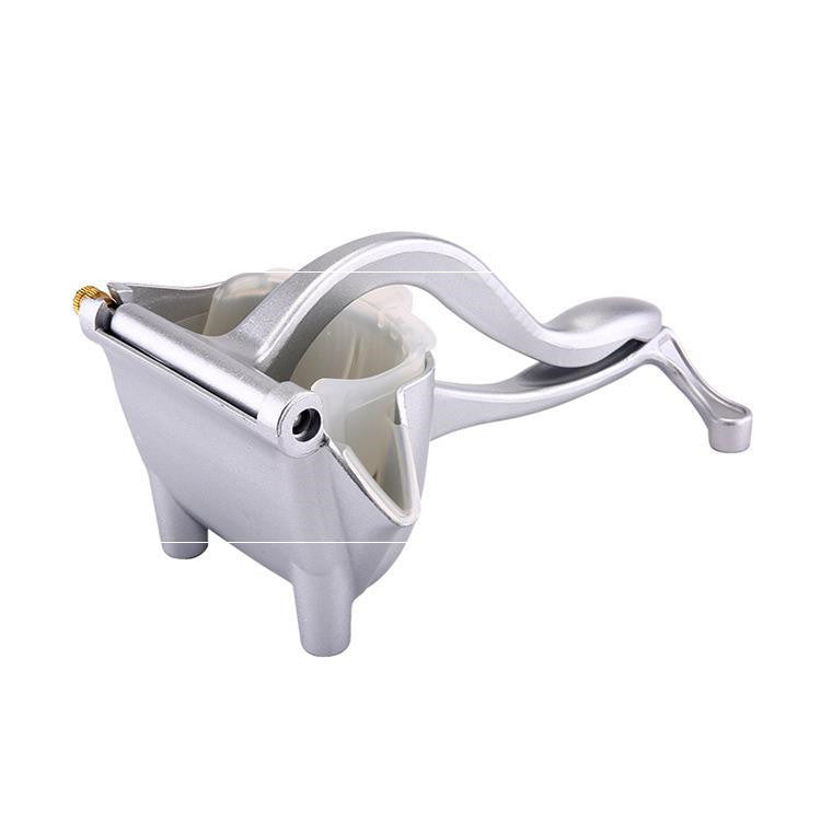 Metallic kitchen tool on a white background