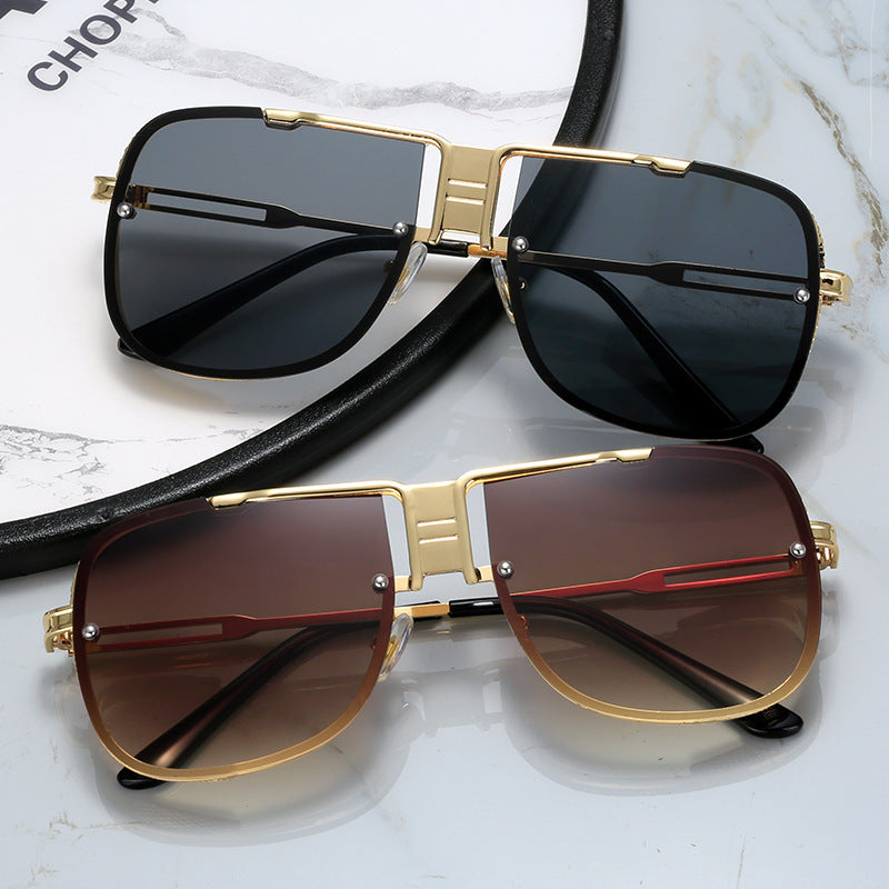 Metal Fashion Street Style Retro Sunglasses