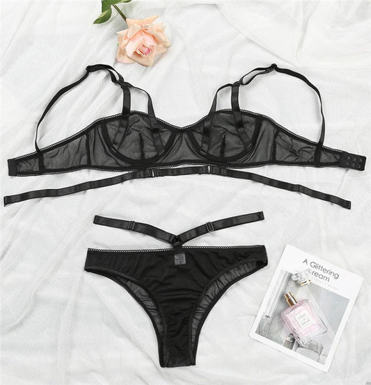 Women's Solid Color Bra and Underwear Set – Stylish and Comfortable