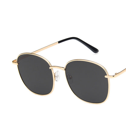 Metal Round Frame Retro Sunglasses for Ladies