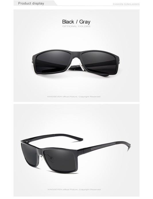 New Polarized Rectangular Driving Sunglasses for Men