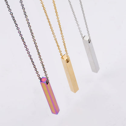 Fashion Simple Pendant Necklace - Minimalism Square Necklace