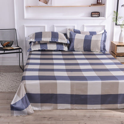 Summer Ice Silk Printing Home Textile Kit Single Bed Sheet Washed Silk Large Bed Sheet