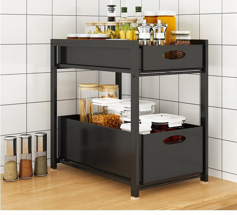 Kitchen Sink Shelves Can Be Pulled Mesa Ambry Things Pull Basket Frame Household Daquan Storage Frame