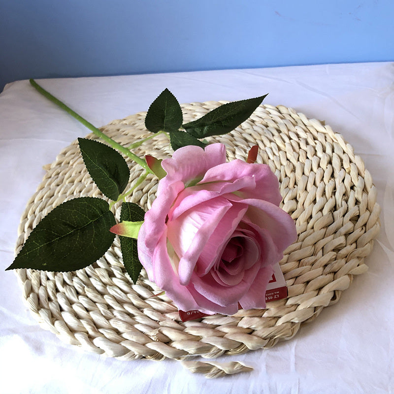 Home Decoration Artificial Flannel Rose
