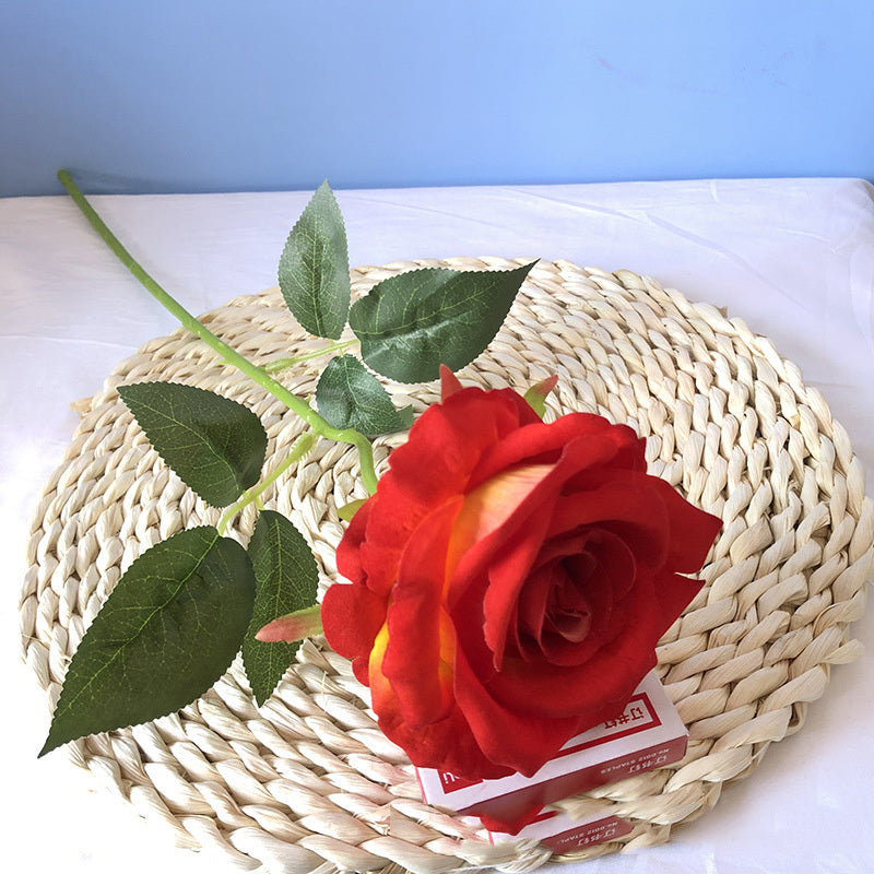 Home Decoration Artificial Flannel Rose