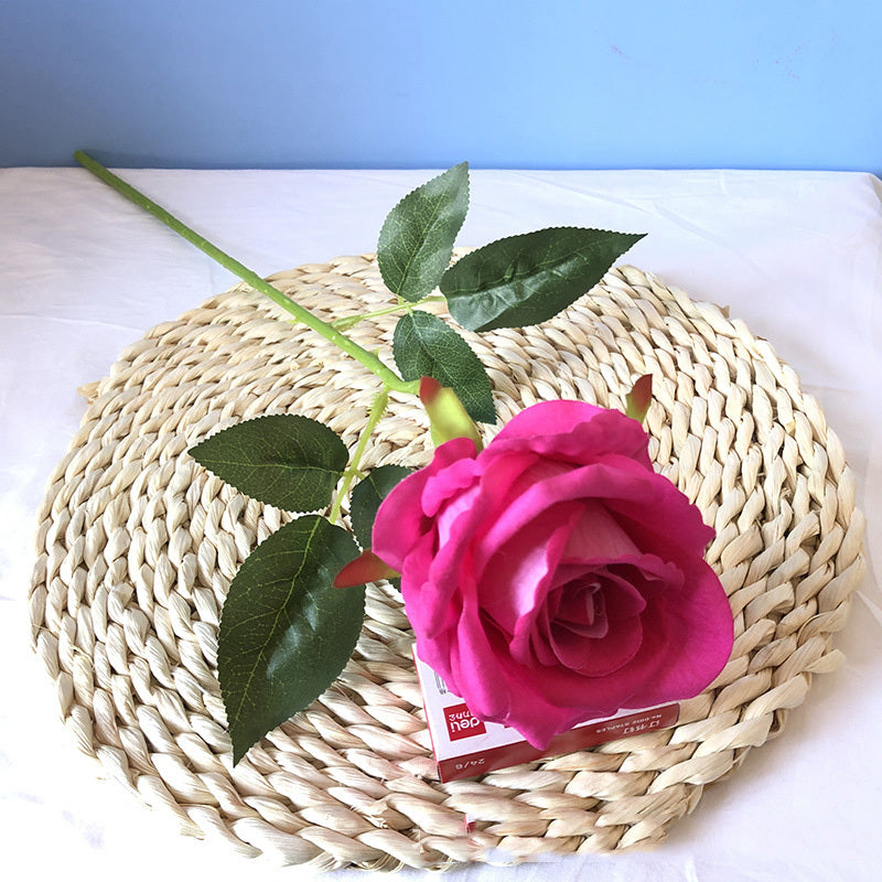 Home Decoration Artificial Flannel Rose