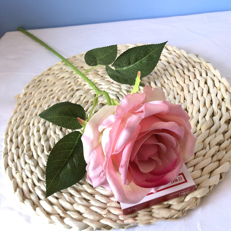 Home Decoration Artificial Flannel Rose