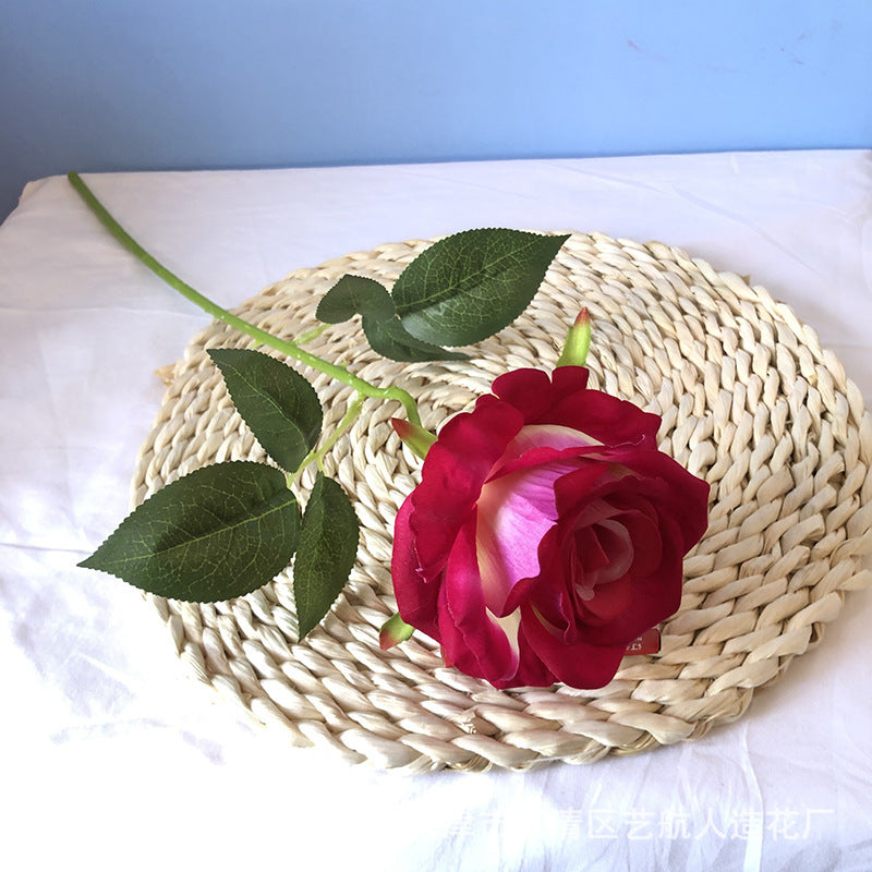 Home Decoration Artificial Flannel Rose