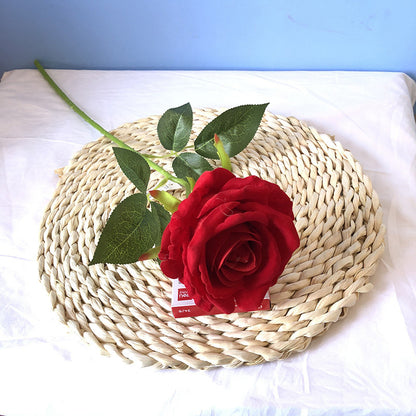 Home Decoration Artificial Flannel Rose