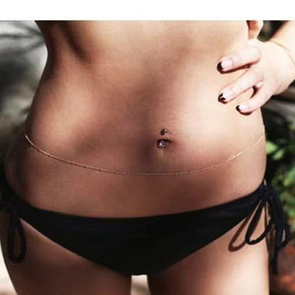 Waist-Chain Jewelry Double-Bead Sexy Fashion Golden Ladies Party-Gift Female Summer