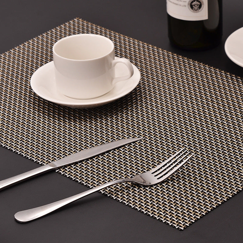 Pvc Heat-Insulating Western Table Cloth Cups And Dishes Mats Disposable Simple Rectangular Placemats