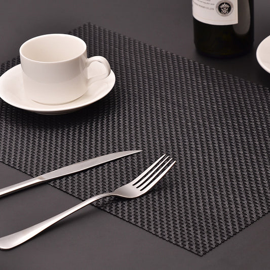 Pvc Heat-Insulating Western Table Cloth Cups And Dishes Mats Disposable Simple Rectangular Placemats