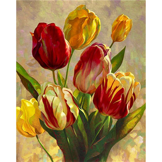 Painting By Numbers - Kids Colourful Flowers