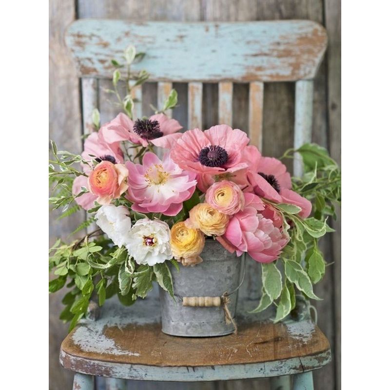 Painting By Numbers - Kids Colourful Flowers
