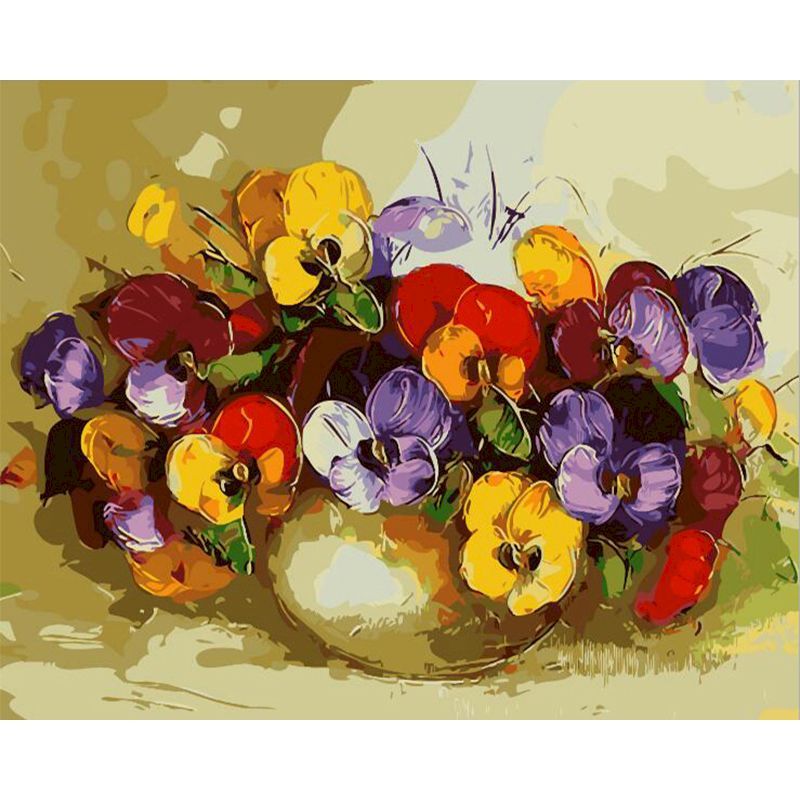 Painting By Numbers - Kids Colourful Flowers