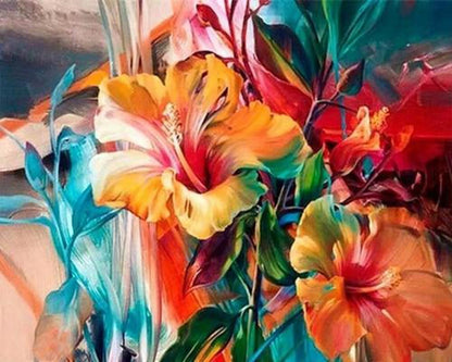 Painting By Numbers - Kids Colourful Flowers