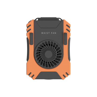 Orange and black waist fan on a white background