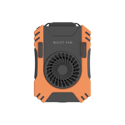 Orange and black waist fan on a white background