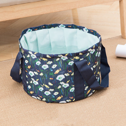 Portable Collapsible Water Basin Travel Foot Soaking Bag Laundry Tub Wash Basin Travel Foot Washing Bucket Storage Bag