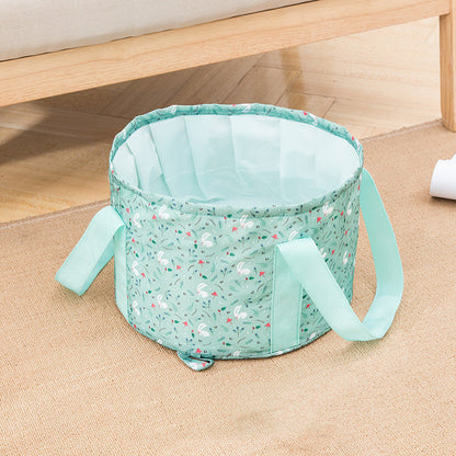 Portable Collapsible Water Basin Travel Foot Soaking Bag Laundry Tub Wash Basin Travel Foot Washing Bucket Storage Bag