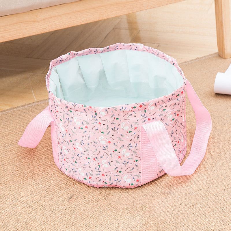 Portable Collapsible Water Basin Travel Foot Soaking Bag Laundry Tub Wash Basin Travel Foot Washing Bucket Storage Bag