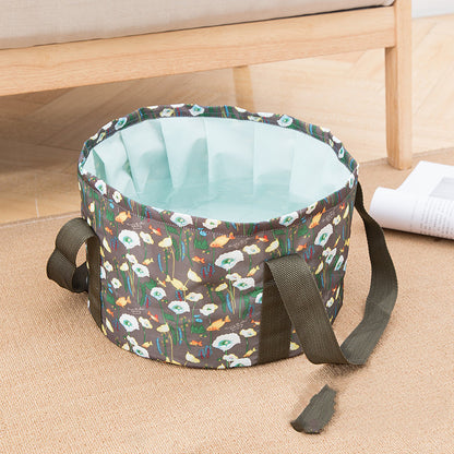 Portable Collapsible Water Basin Travel Foot Soaking Bag Laundry Tub Wash Basin Travel Foot Washing Bucket Storage Bag