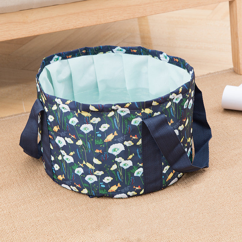 Portable Collapsible Water Basin Travel Foot Soaking Bag Laundry Tub Wash Basin Travel Foot Washing Bucket Storage Bag