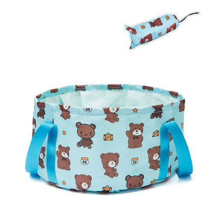 Portable Collapsible Water Basin Travel Foot Soaking Bag Laundry Tub Wash Basin Travel Foot Washing Bucket Storage Bag