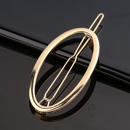 Fashion Metal Love Heart Hair Clip - Elegant Star Round Barrette