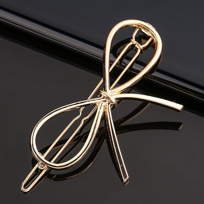 Fashion Metal Love Heart Hair Clip - Elegant Star Round Barrette