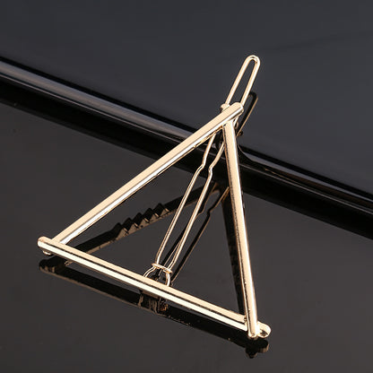 Fashion Metal Love Heart Hair Clip - Elegant Star Round Barrette