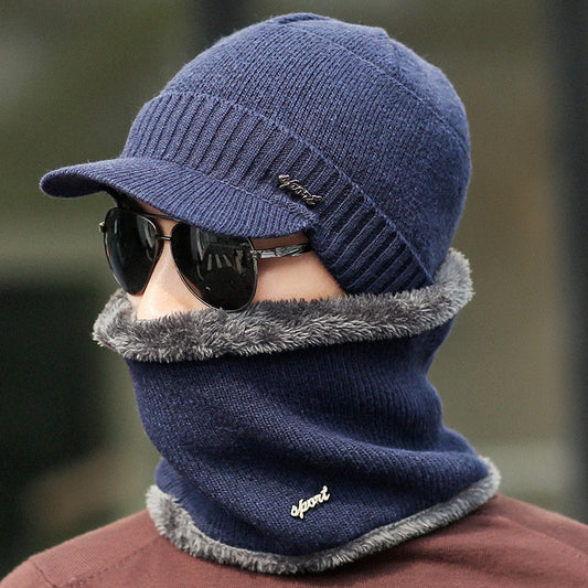 Winter Warm Knitted Woolen Hat with Earmuffs