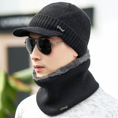 Winter Warm Knitted Woolen Hat with Earmuffs