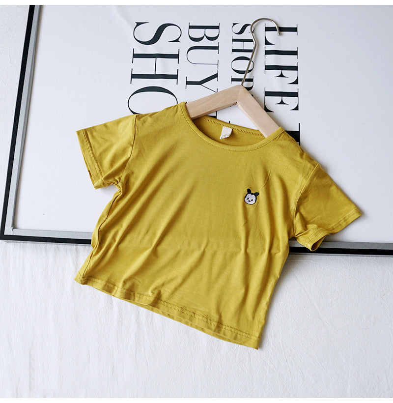 Baby Ice Silk T-Shirt For Boys And Girls Korean Style Tops