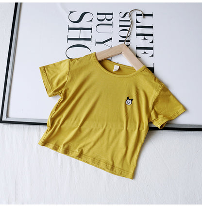 Baby Ice Silk T-Shirt For Boys And Girls Korean Style Tops