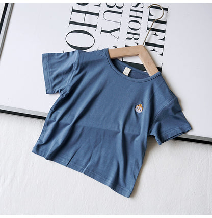 Baby Ice Silk T-Shirt For Boys And Girls Korean Style Tops