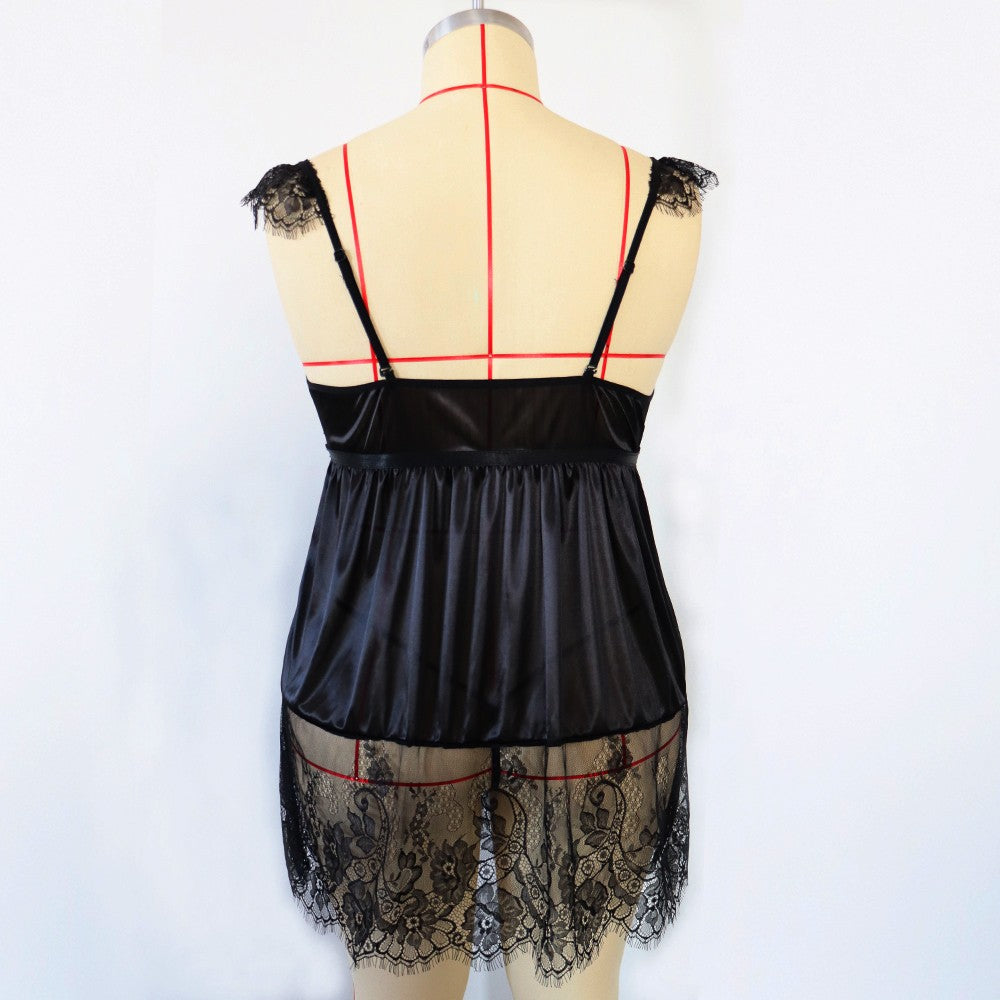 Perspective Lace Suspenders - Princess Lace Sleeveless Dress