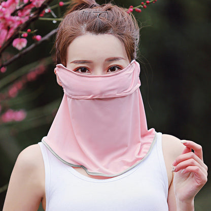 Women's Ice Silk Sunscreen Mask Scarf