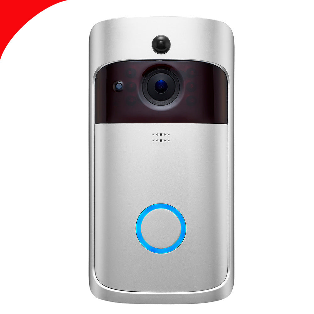 Smart doorbell with camera on a white background