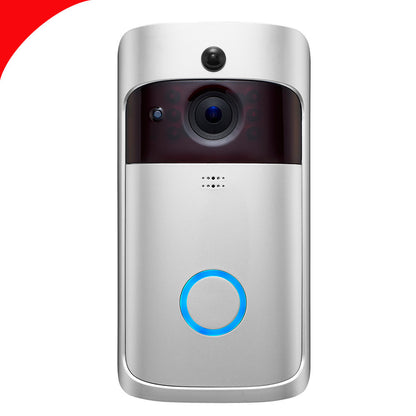 Smart doorbell with camera on a white background