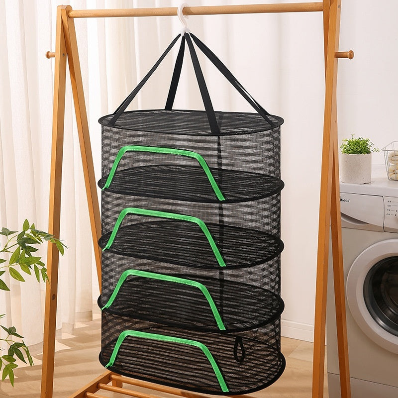 Hanging Network Dry Goods Artifact - Foldable Fly Cage for Balcony Drying