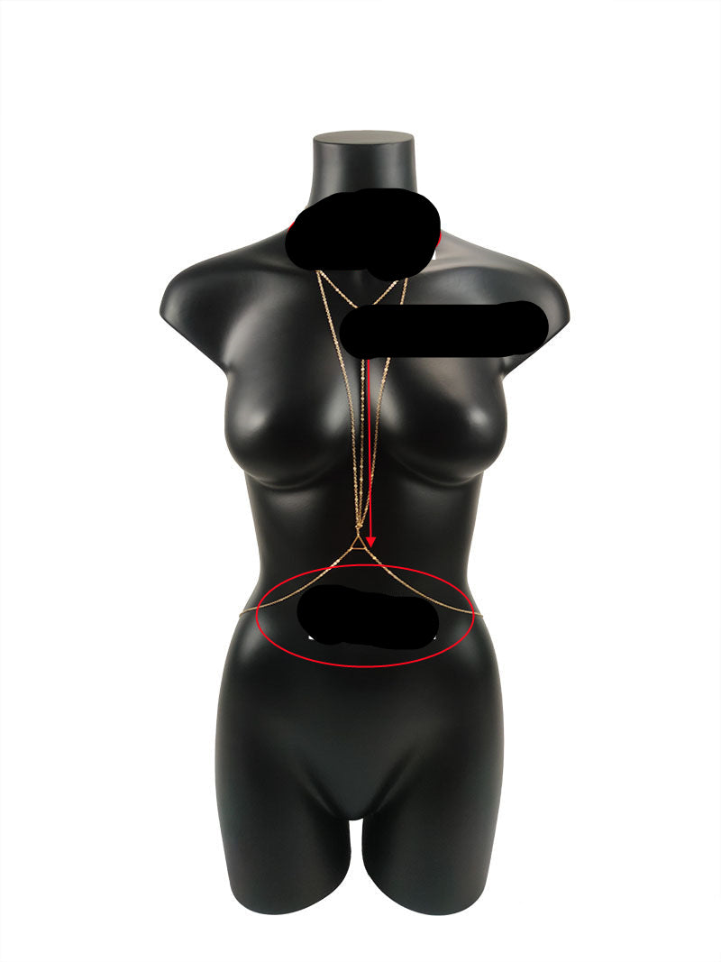 Black mannequin with measurements marked on it