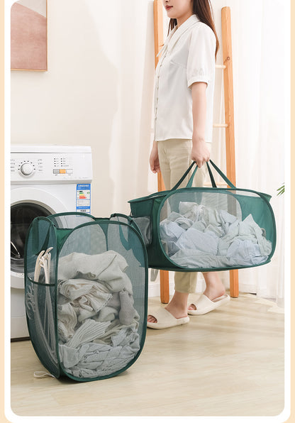 Upgraded Portable Laundry Folding Linen Storage Basket