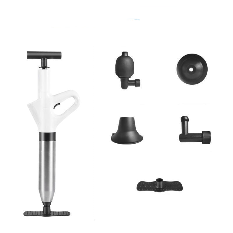 Stainless steel dredge with accessories on a white background