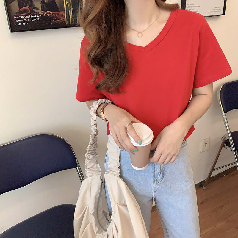 Loose Short-sleeved T-shirt Black Female Inner Wear